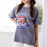 ウォッシュ加工オーバーサイズレトロプリントTシャツ | attagirl  | 詳細画像14 