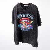 ウォッシュ加工オーバーサイズレトロプリントTシャツ | attagirl  | 詳細画像2 