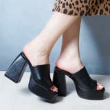 ブラックスムース | 厚底ミュールサンダル | attagirl