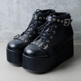 ブラックスムース | 厚底レースアップブーツ | attagirl