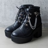 厚底サイドチェーンレースアップブーツ | attagirl | 詳細画像2