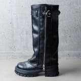 ブラックスムース | 厚底サイドジッパーカバーブーツ | attagirl