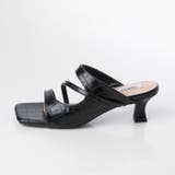 5.5cmヒールスクエアトゥミュールサンダル | attagirl  | 詳細画像2 