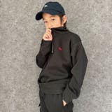 POLOCHAMPS オーバーサイズハーフジップ裏起毛トレーナー キッズ | NEXT WALL | 詳細画像2