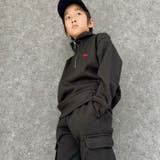 POLOCHAMPS オーバーサイズハーフジップ裏起毛トレーナー キッズ | NEXT WALL | 詳細画像3