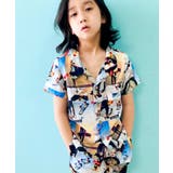 16-7オフホワイト | キッズ アロハシャツ 半袖 | NEXT WALL
