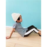 20-17ブラウン | キッズ 7分丈 サイドラインパンツ | NEXT WALL