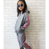 3-1杢グレー×ピンク | キッズ 子供服 セットアップ | NEXT WALL