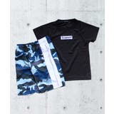 12-11ブラック×ブルー/B | キッズ セットアップ 上下セット | NEXT WALL
