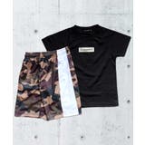 12-12ブラック×カーキ/B | キッズ セットアップ 上下セット | NEXT WALL