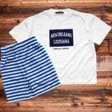 6-4ホワイト×ボーダー/B | キッズ セットアップ 上下セット | NEXT WALL