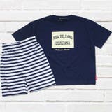 6-6ネイビー×ボーダー/B | キッズ セットアップ 上下セット | NEXT WALL