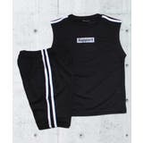 12-4ブラック×オフホワイト/A | キッズ セットアップ 上下セット | NEXT WALL