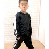7-4ブラック | キッズ セットアップ 上下セット | NEXT WALL