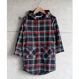 9-7レッド・ネイビー系 | キッズ ネルシャツ シャツパーカー | NEXT WALL