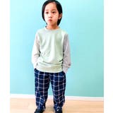10-10ネイビー/チェック | ワイドパンツ キッズ シェフパンツ | NEXT WALL