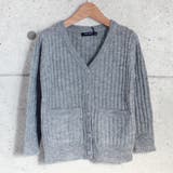 13-9杢グレー/リブ編み | キッズ カーディガン カーデ | NEXT WALL