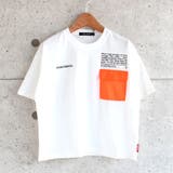 12-8ホワイト×オレンジ/B | キッズ Tシャツ 子供服 | NEXT WALL