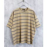 12-2ベージュ/A | メンズ ボーダーTシャツ 半袖 | NEXT WALL