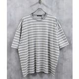 12-7杢グレー/B | メンズ ボーダーTシャツ 半袖 | NEXT WALL