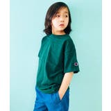 5-2D/グリーン | Champion オーバーサイズ ワンポイントTシャツ | NEXT WALL