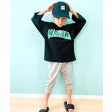 12-5ブラック×杢グレー/B | キッズ セットアップ 上下セット | NEXT WALL