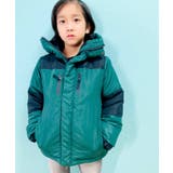 10-2D/グリーン/A | 中綿切替アウター キッズ 中綿ジャケット | NEXT WALL