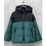 10-8D/グリーン/B | 中綿切替アウター キッズ 中綿ジャケット | NEXT WALL