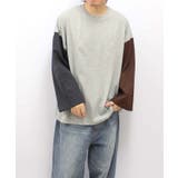 20-13杢グレー/切替 | メンズ ロンT Tシャツ | NEXT WALL