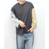 20-18チャコール/切替 | メンズ ロンT Tシャツ | NEXT WALL