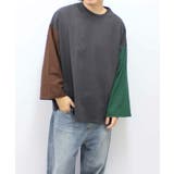 20-19チャコール/切替 | メンズ ロンT Tシャツ | NEXT WALL