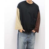 20-20ブラック/切替 | メンズ ロンT Tシャツ | NEXT WALL