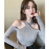 6-1グレー | レディース ロンT 肩あき | NEXT WALL【WOMAN】