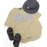 16-6ベージュ/B | ラウンドヘムTシャツ BIGｔシャツ キッズ | NEXT WALL