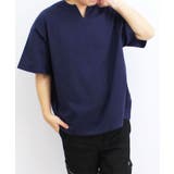 18-10ネイビー/キーネック | メンズ Tシャツ 半袖 | NEXT WALL