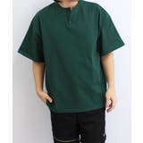 18-15D/グリーン/ヘンリーネック | メンズ Tシャツ 半袖 | NEXT WALL