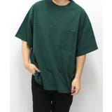 18-3D/グリーン/切替×ポケット | メンズ Tシャツ 半袖 | NEXT WALL