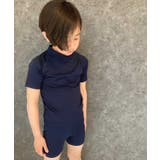2-1ネイビー/半袖 | スクール水着 長袖ラッシュガード キッズ水着 | NEXT WALL