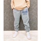 18-1杢グレー/A | アメカジプリント裏起毛スウェットパンツ キッズ 子供服 | NEXT WALL