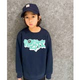 16-11ネイビー/C | 裏起毛プリントBIGトレーナー キッズ トップス | NEXT WALL
