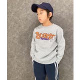16-14杢グレー/D | 裏起毛プリントBIGトレーナー キッズ トップス | NEXT WALL