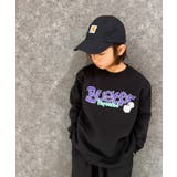 16-16ブラック/D | 裏起毛プリントBIGトレーナー キッズ トップス | NEXT WALL