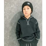 4-4ブラック | 裏起毛パーカー キッズ フーディー | NEXT WALL