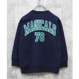 16-3ネイビー/A | 裏起毛プリントBIGトレーナー キッズ トップス | NEXT WALL