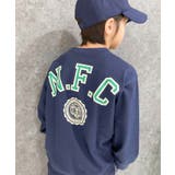 16-7ネイビー/B | 裏起毛プリントBIGトレーナー キッズ トップス | NEXT WALL