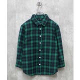 6-2緑シャドー | ちょいBIGネルシャツ キッズ 子供服 | NEXT WALL
