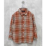 6-3ベージュ×茶系 | ちょいBIGネルシャツ キッズ 子供服 | NEXT WALL
