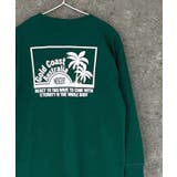 16-11D/グリーン/C | NEVSURFバックプリントBIGロンT キッズ 子供服 | NEXT WALL