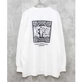 8-5オフホワイト/B | NEVSURFプリントロンT メンズ 長袖Tシャツ | NEXT WALL