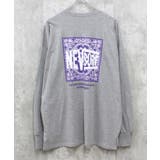 8-6杢グレー/B | NEVSURFプリントロンT メンズ 長袖Tシャツ | NEXT WALL